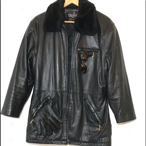 ¥ JL Colebrook Beautiful Black Leather Coat ¥